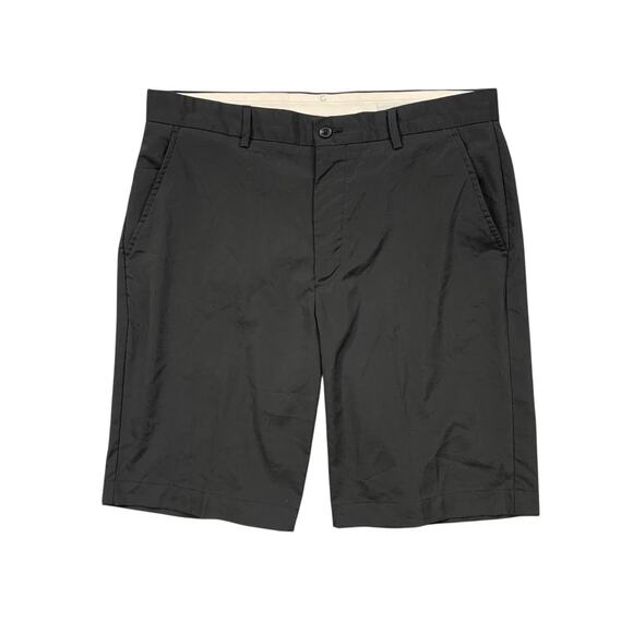 Greg Norman Shorts Mens 34 Black Flat Front Stretch Quick Dry Performance Golf - Picture 1 of 11